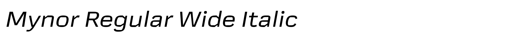 Mynor Regular Wide Italic image